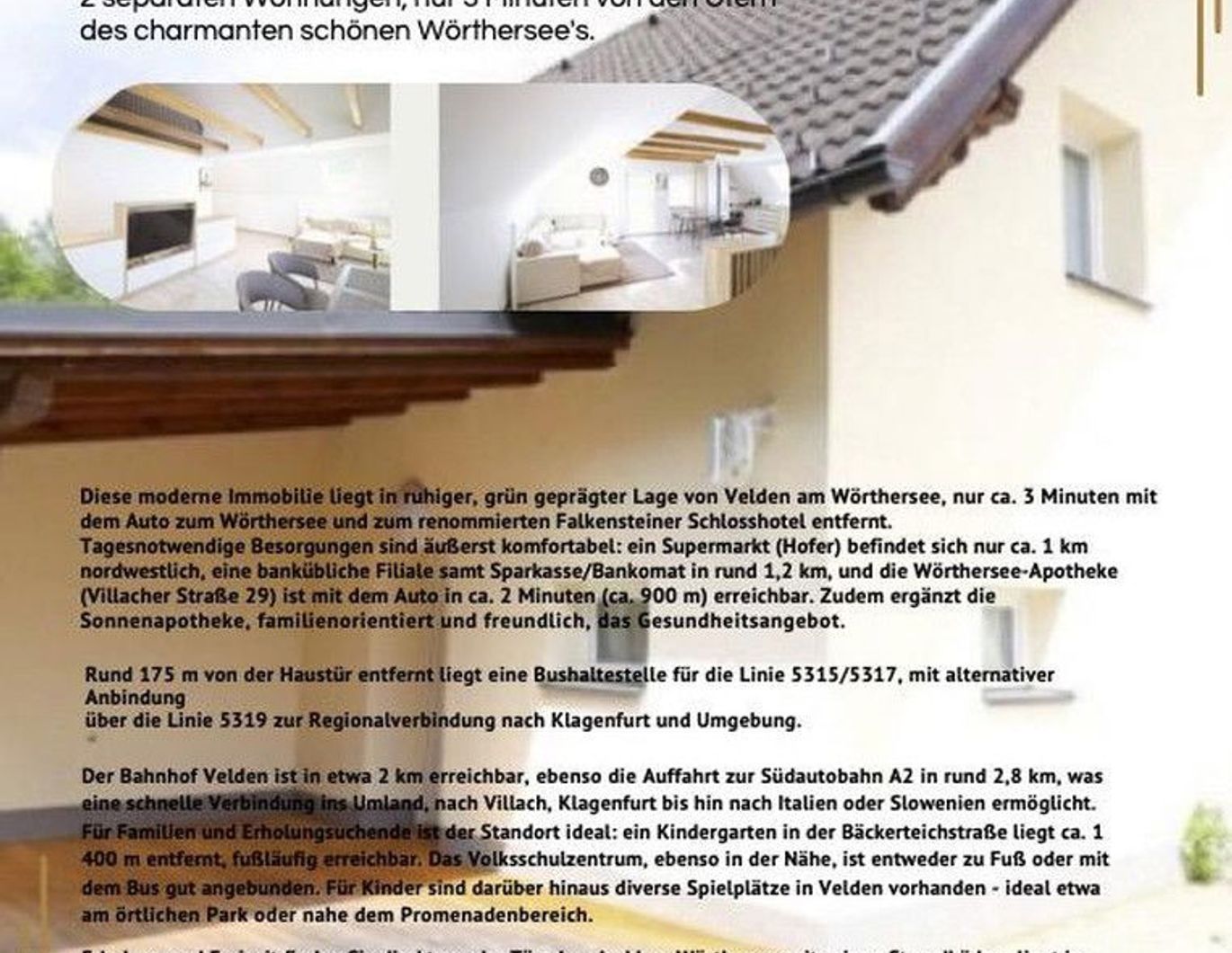 Vollmöbliertes einfamilienhaus mit 2 separaten Wohneinheiten