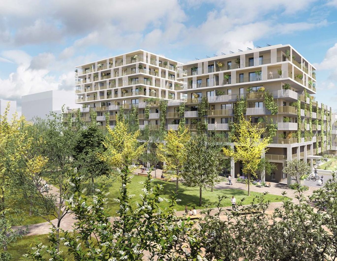 Hof am Park - Moderne 2-Zimmer-Wohnung mit großzügigem Südbalkon in U-Bahn Nähe - Top 2.18