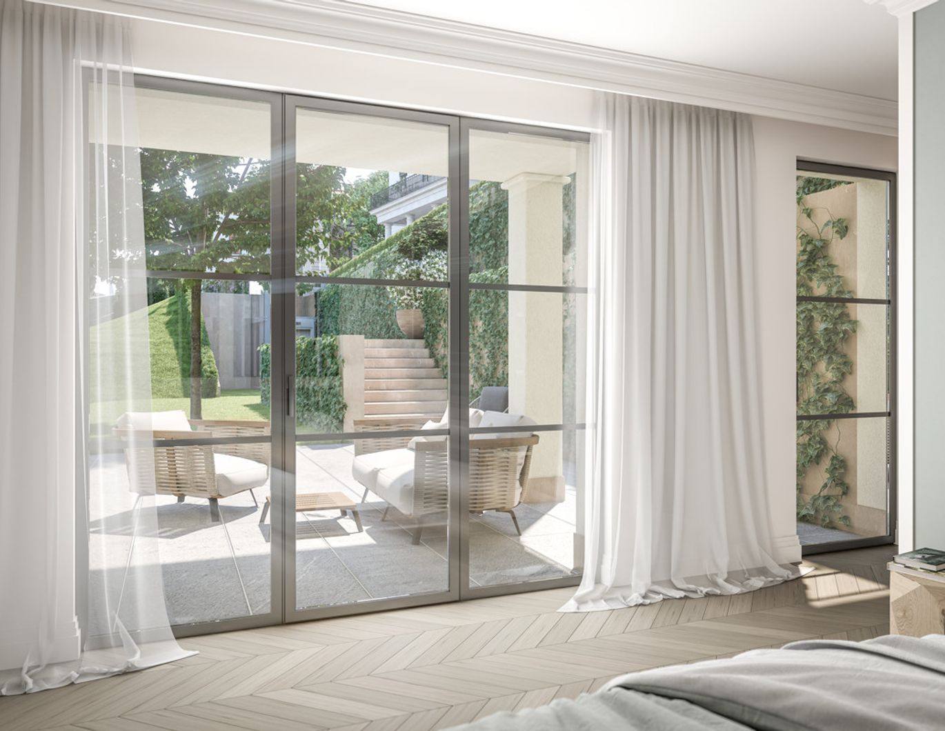 Luxuriöse 3 Zimmer Gartenwohnung inmitten eines Schlossparks!