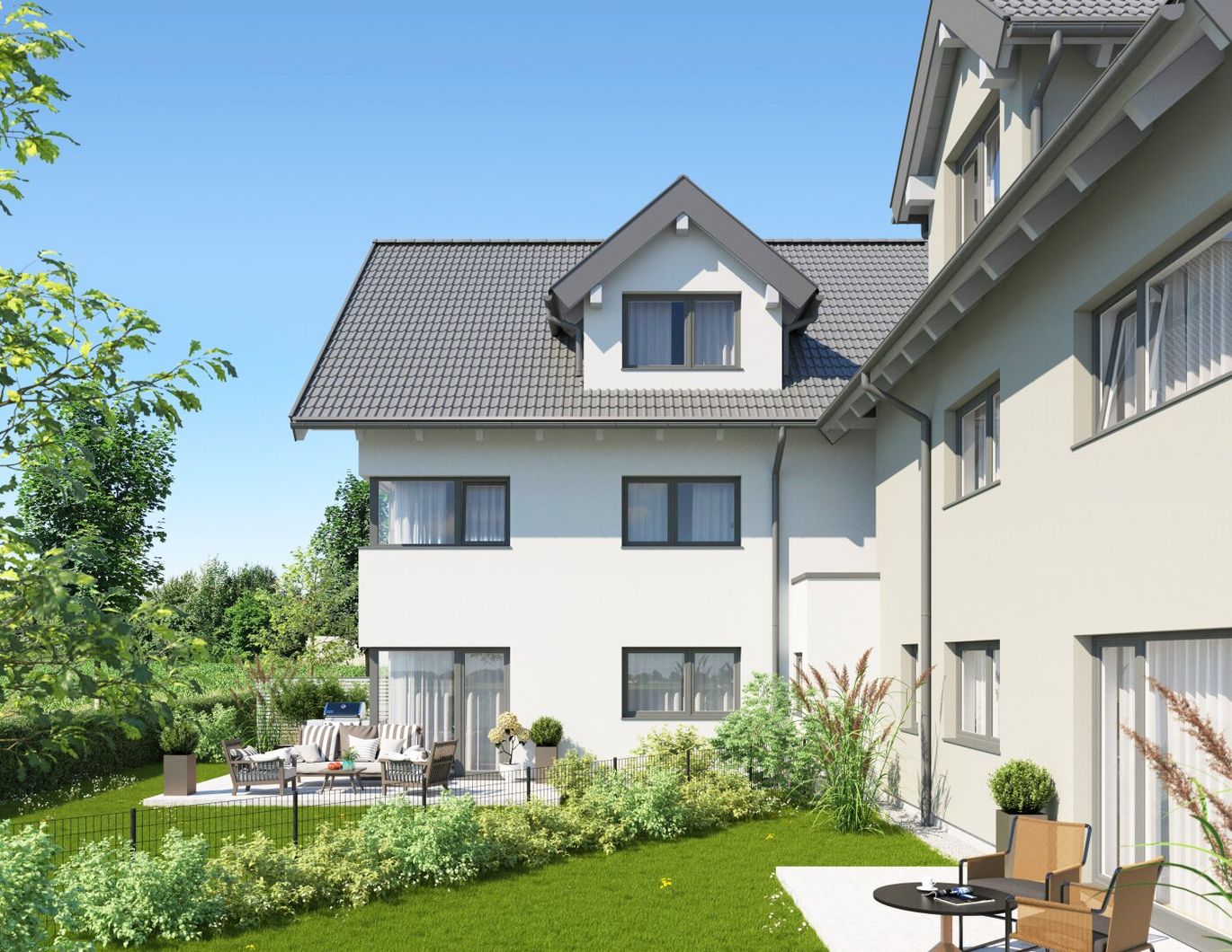 Erstbezug in Lamprechtshausen: Doppelhaushälfte mit 5 Zimmern, Garten und Terrasse