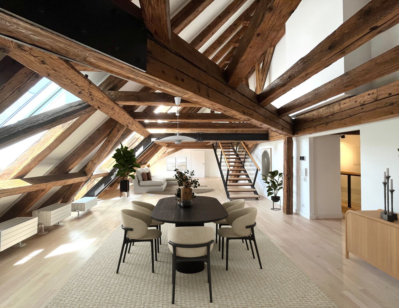 Außergewöhnliche Dachgeschoß-Maisonette nahe Kärntner Straße zu mieten in 1010 Wien