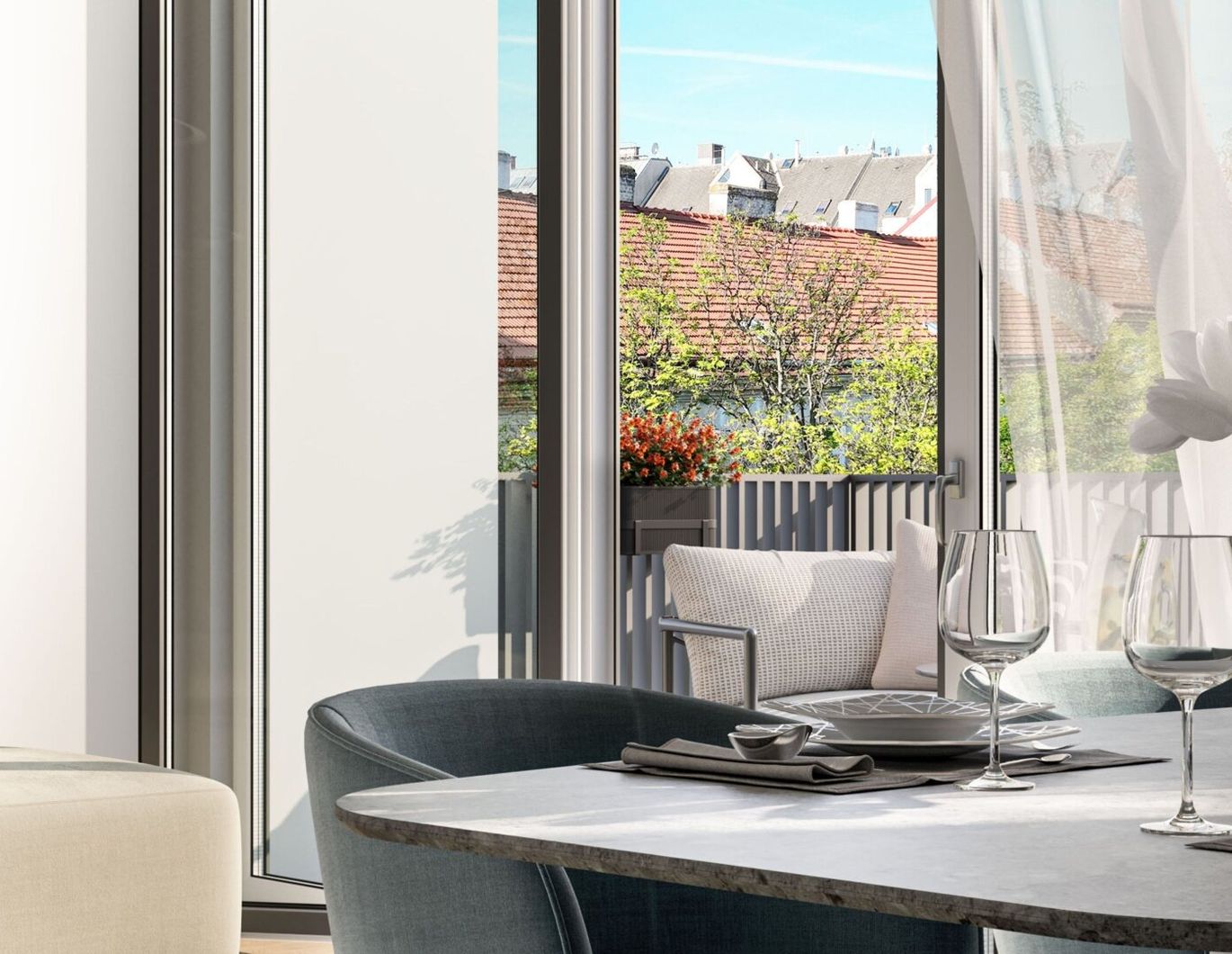 THE ARIK - Innenhofidylle mit Loggia - 4 Zimmer, hochwertig & ruhig