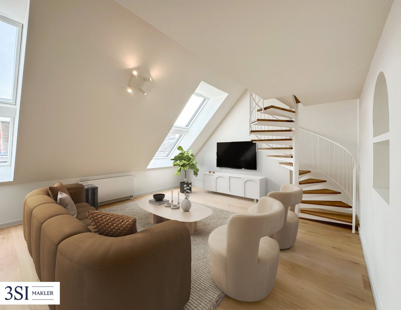 Helle 2-Zimmer-Maisonettewohnung im Dachgeschoß in Top Lage