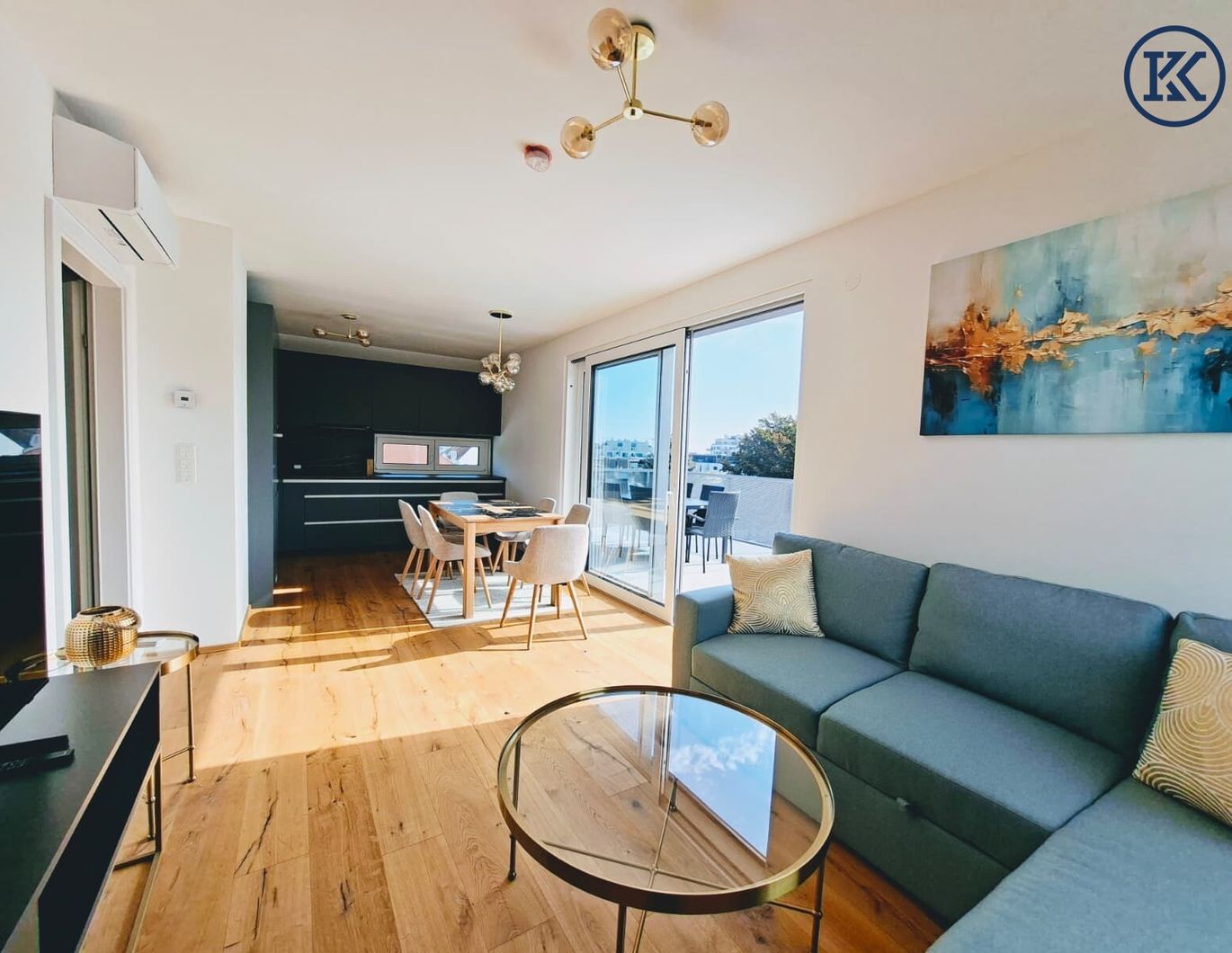 Moderne 2-Zimmer-Wohnung (Erstbezug) mit großer Terrasse & Klimaanlage - nahe der U2-Aspernstraße