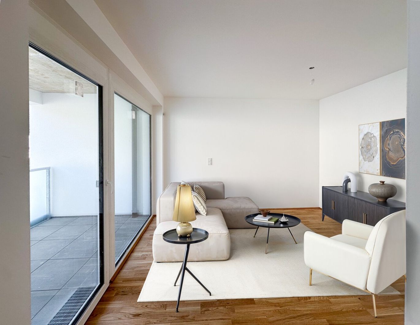 Neubauprojekt direkt am Stadtplatz in Mauthausen - Moderne 2-Zimmer-Genossenschaftswohnung mit Loggia - Für Personen ab 50 Jahren